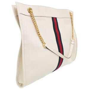 Gucci Raja Chain Tote Leather White Shoulder Bag